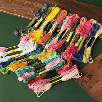 HOMZY 50/100/150/447 Stück Kreuzstichgarn 8 Meter pro Knäuel Stickgarn Heimnähgarn DMC Farben