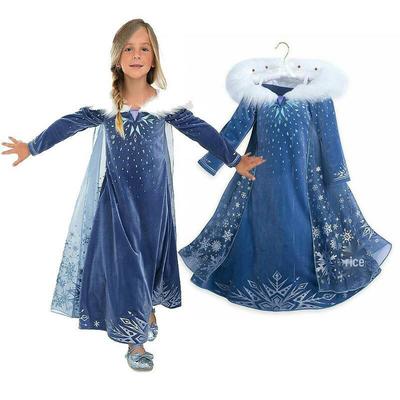 2018 Girls' Frozen Elsa & Anna Long Sleeve Winter Dress