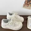 Big head ugly cute bread shoes year autumn thick soles increase height round head casual