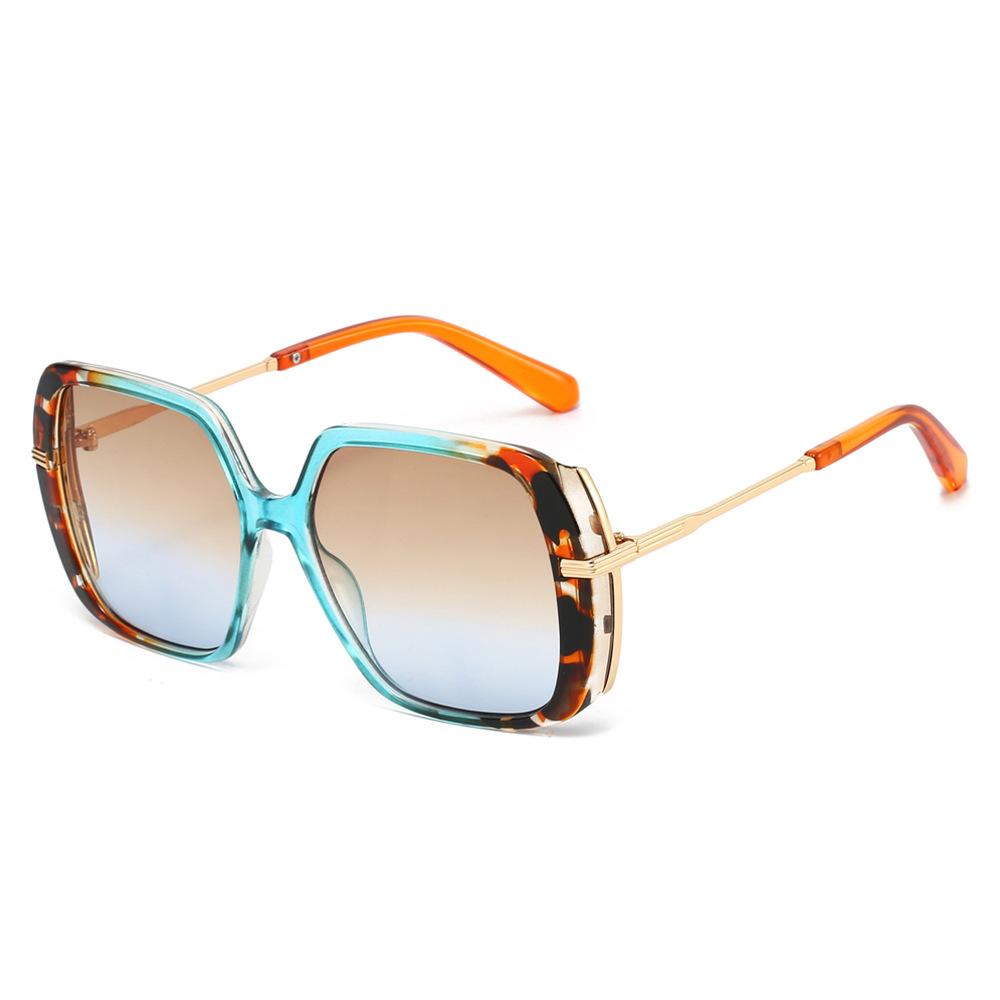 New Large Square Sunglasses Women Brand Double Frames Wrap Design Sunscreen Shades UV400 Travel Beach Casual