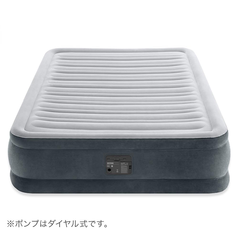 intex Air Bed Authorized Retailer Comfort Plush 67767JB Gray Comfort Plush Mid Rise Double Mid Rise Air Bed 67767 [Intex] (W) (Sliding Pump) [Item]