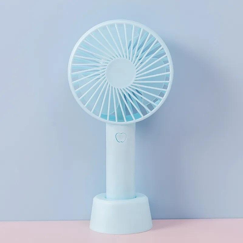 CrossN9 Mini USB Rechargeable Silent Handheld Desktop Fan with Strong Wind Power External 600mAh Battery