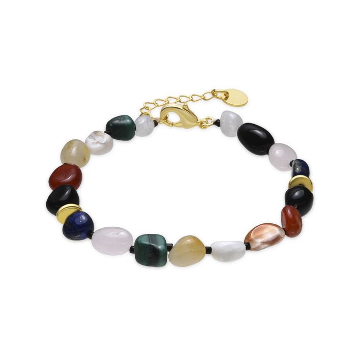 Bracelet Luxenter avec pierre naturelle multicolore finition or 18k - Ilisen