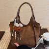 2025 Autumn New Fashion Handbag Simple Matte Bucket Bag High Value Shoulder Messenger Bag Commuter Bag