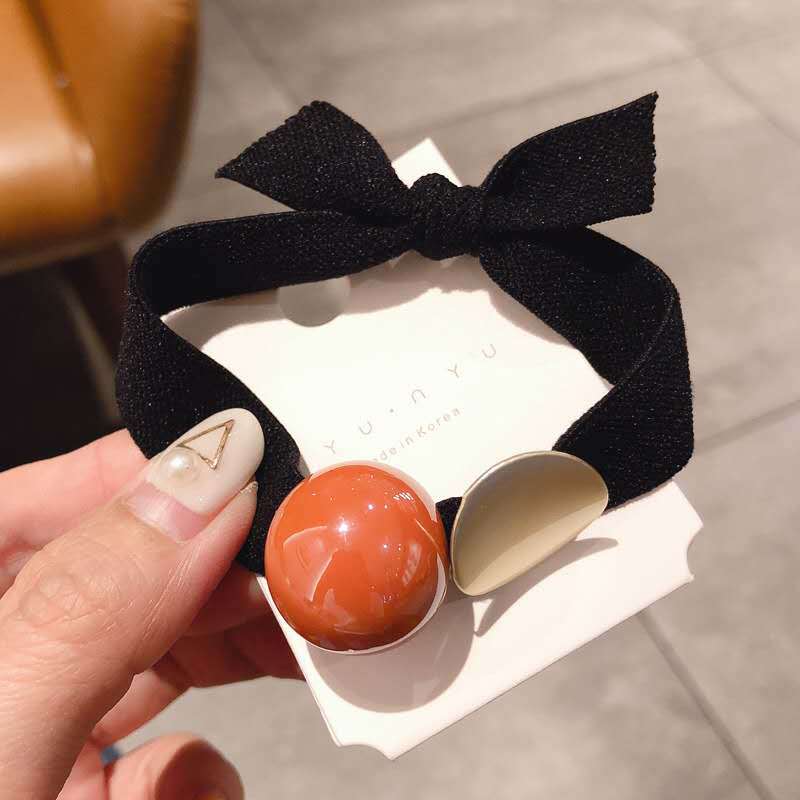 Korean Elegant Hair Rope Bracelet Scrunchie Women Elastic Hair Rubber Bands Accessories For Girls Tie Hair Ring Headdress Holder
