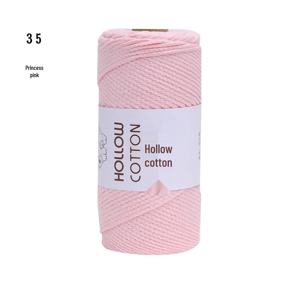 2mm Hollow Pure Cotton Scarf & Bag Yarn for DIY Crochet and Handwoven Projects