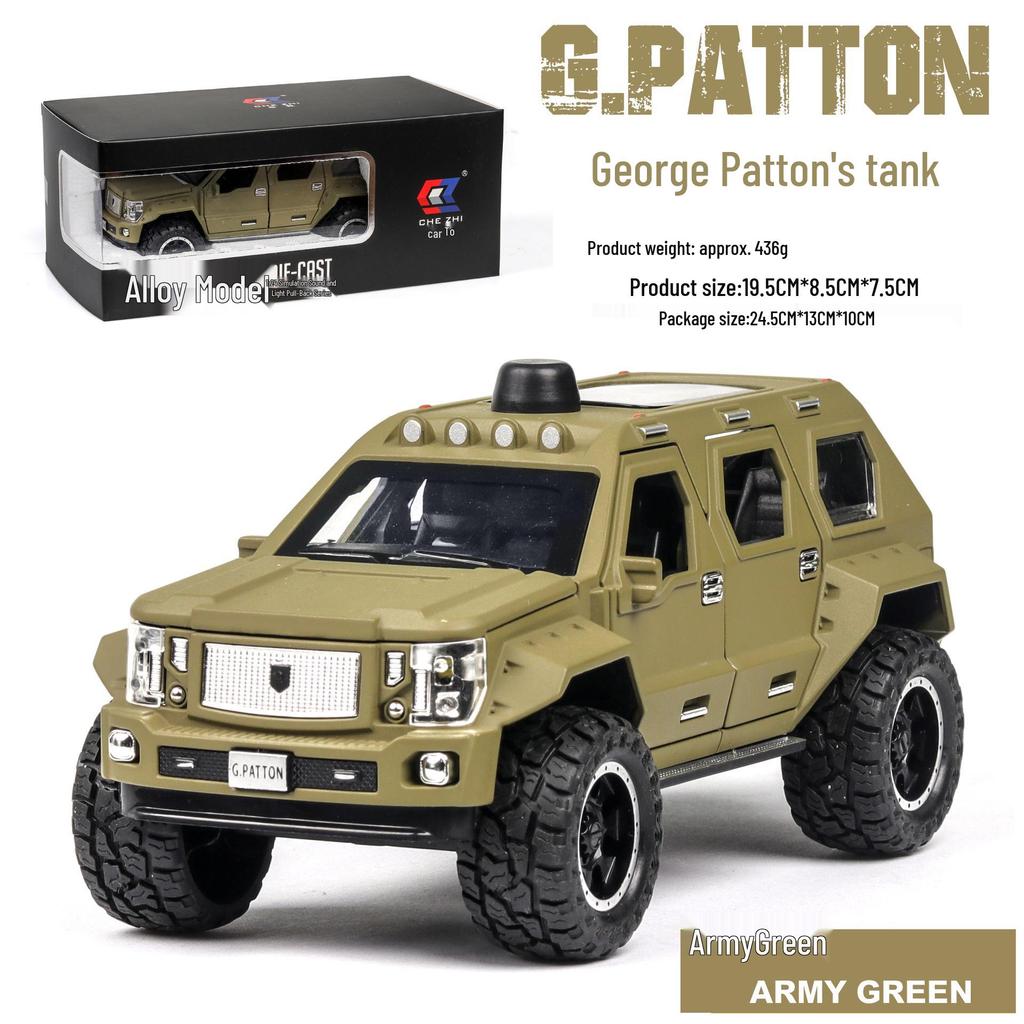 1:24 G63 Alloy Off-Road Toy Car, Six-Doors Open, Light & Sound, Pull-Back Action for Kids