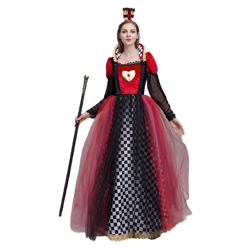 Costume Cosplay Halloween 2025 Alice nel Paese delle Meraviglie Regina di Cuori