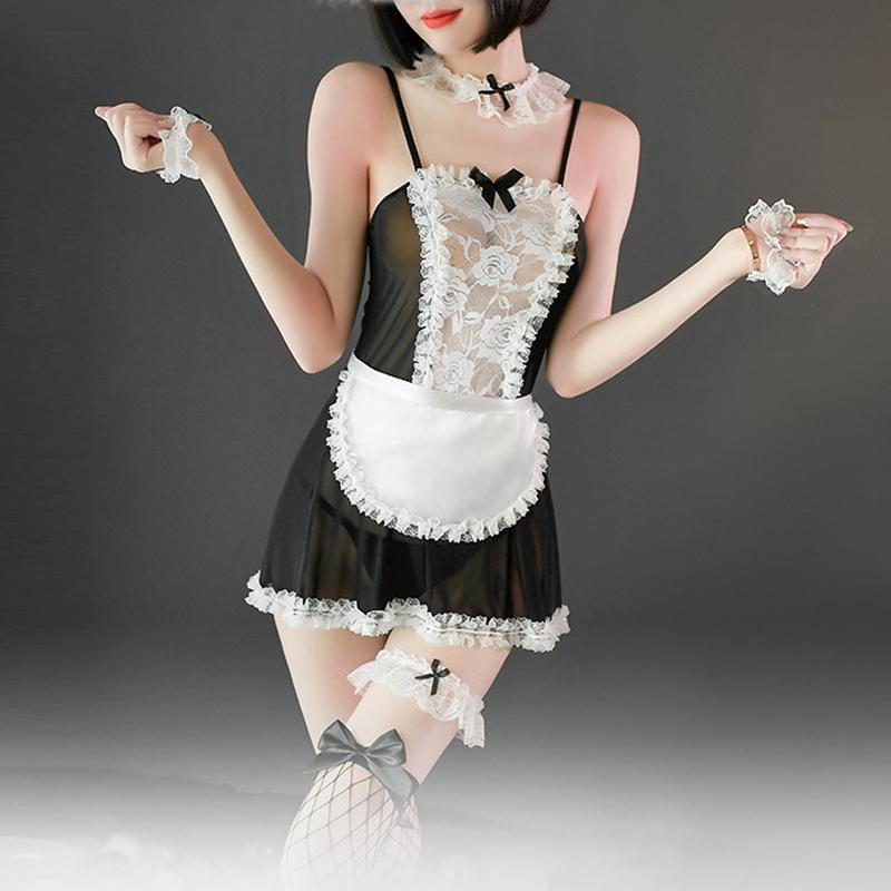 Sexy Lace Dress Uniform Cosplay Cute girls Sexy Lingerie Cosplay Costumes for Women Maid Servant Anime Stage Lolita Sex Clothing