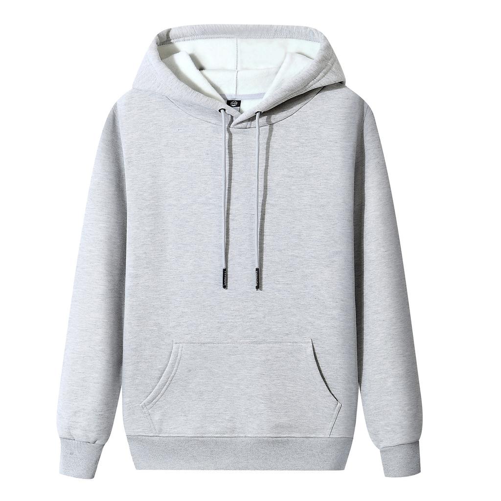 GMXIA men Spring and winter youth plus fleece thickened men's fleece hoodie hoodie wear jacket men's pullover coat