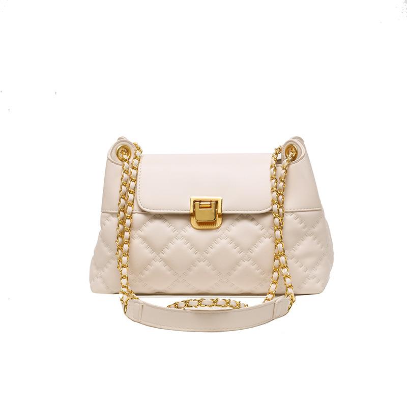 Women S Bags Lingge Chain Shoulder Bag Pu Leather Crossbody Bags Female Handbag Flap Messenger Shoulder Bags