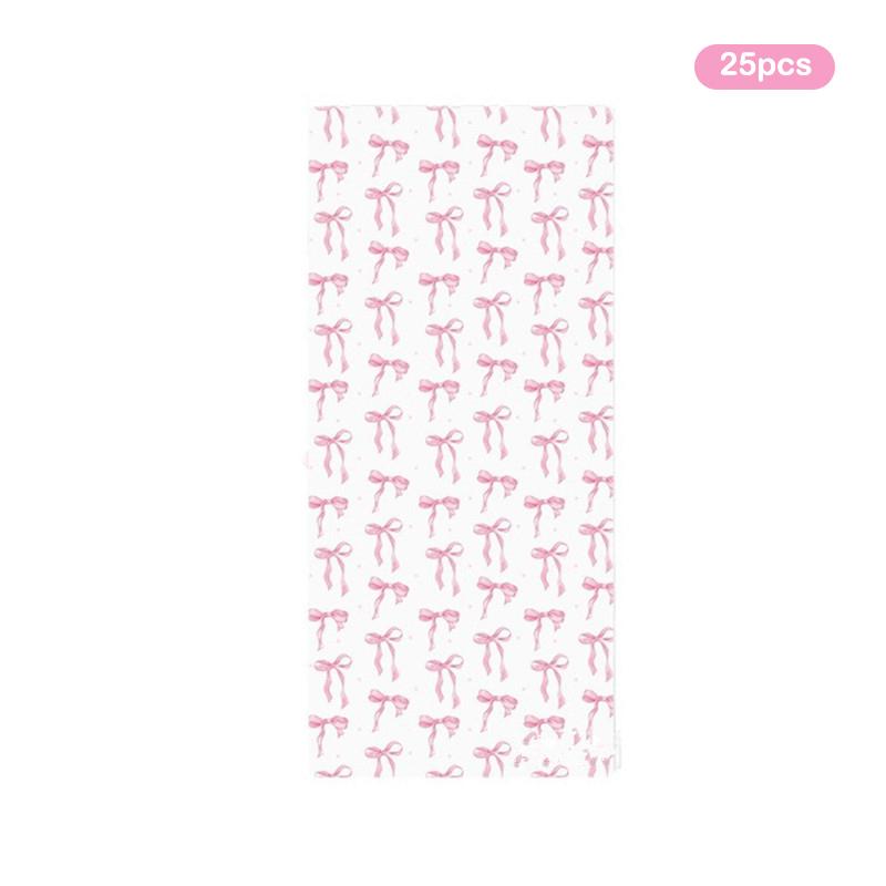 Bow Plastic Gift Bags Valentine'S Day Bow Candy Treat Bag Baby Shower Birthday Party Favor Candy Bags Wedding Party Supplies