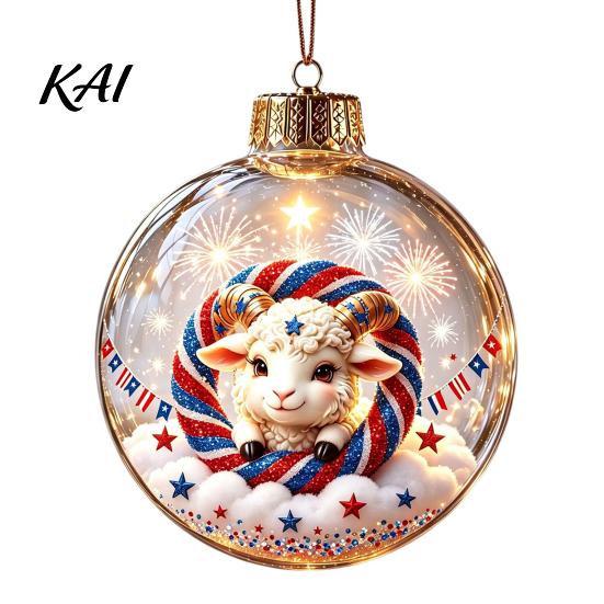 Decorative Hanging Balls Glowing Christmas Story Ornament, Light?Up Mini Holiday Scene Ball with Warm Living Room Ornaments LED Light, Clear Plastic
