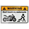 Motorcycle Warning Sticker - "DO NOT TOUCH" Universal Anti-Theft Fuel Tank Decal