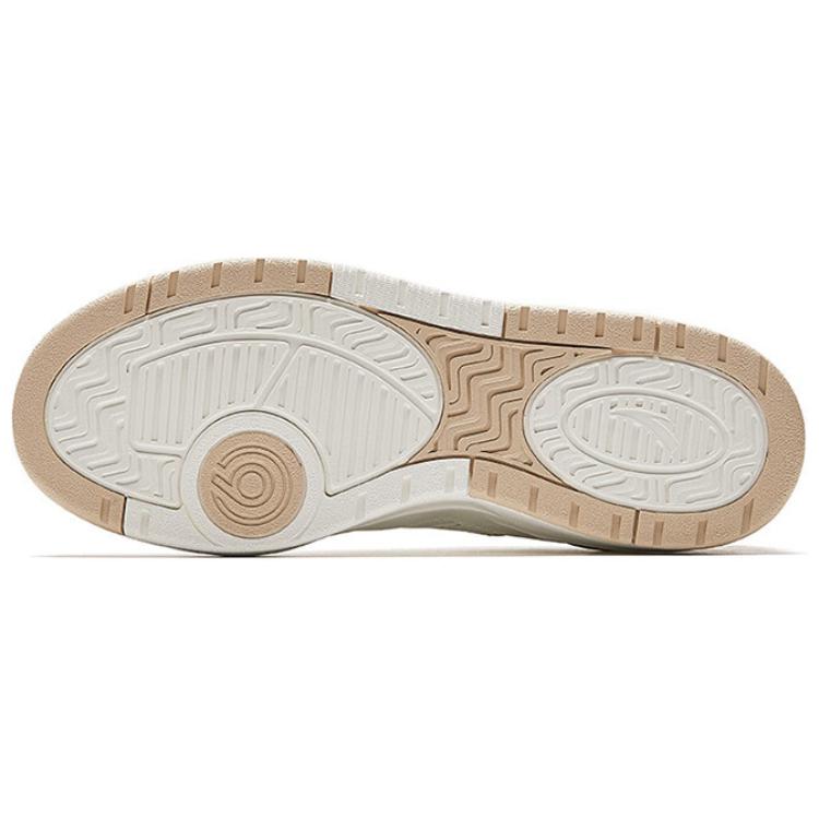Anta Flame 1.0 Versatile Comfortable Non-Slip Durable Low-Top Skate Shoes Women Sneakers White Beige 122528091-3