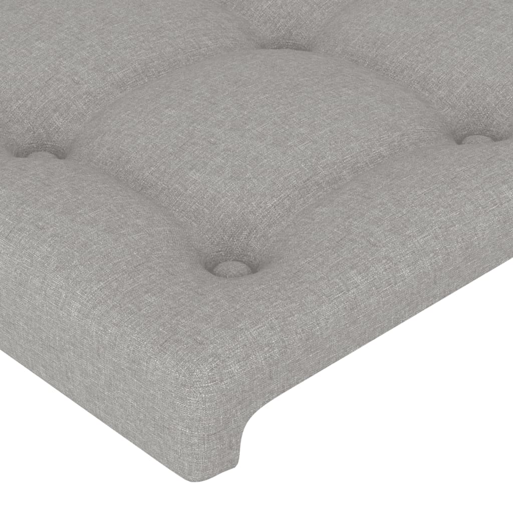 Bed Frame without Mattress Light Grey 160 x 200 cm Fabric