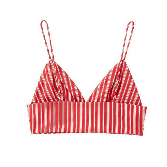 European American Women's Fashion: INS Hot Style Striped Crop Top & Midi Skirt Set