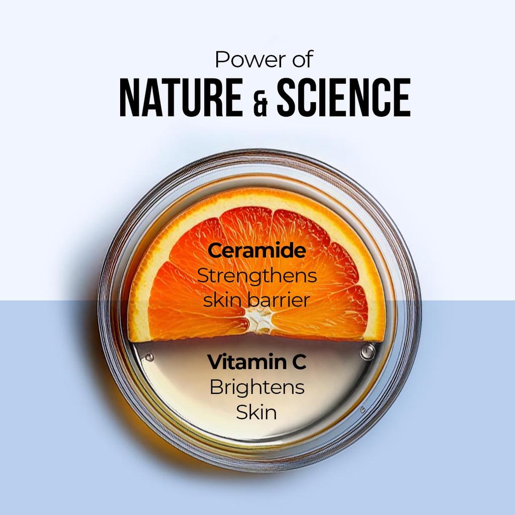 Dr. Sheth's Ceramide & Vitamin C Oil - Free Moisturizer| Lightweight Moisturizer to Hydrate & Brighten Skin | With Vitamin C, Ceramide & Ashwagan