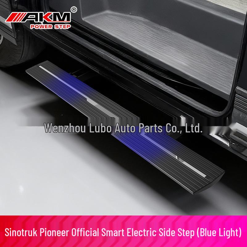 Compatible with 24+ Sinotruk Pioneer V: Single Right Door Auto-Retractable Aluminum Pedal with Welcome Lights.
