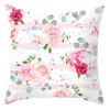 Luxury Pink Feather Print Pillowcase Geometric Marble Pillowcase Cushion Cover Pillow