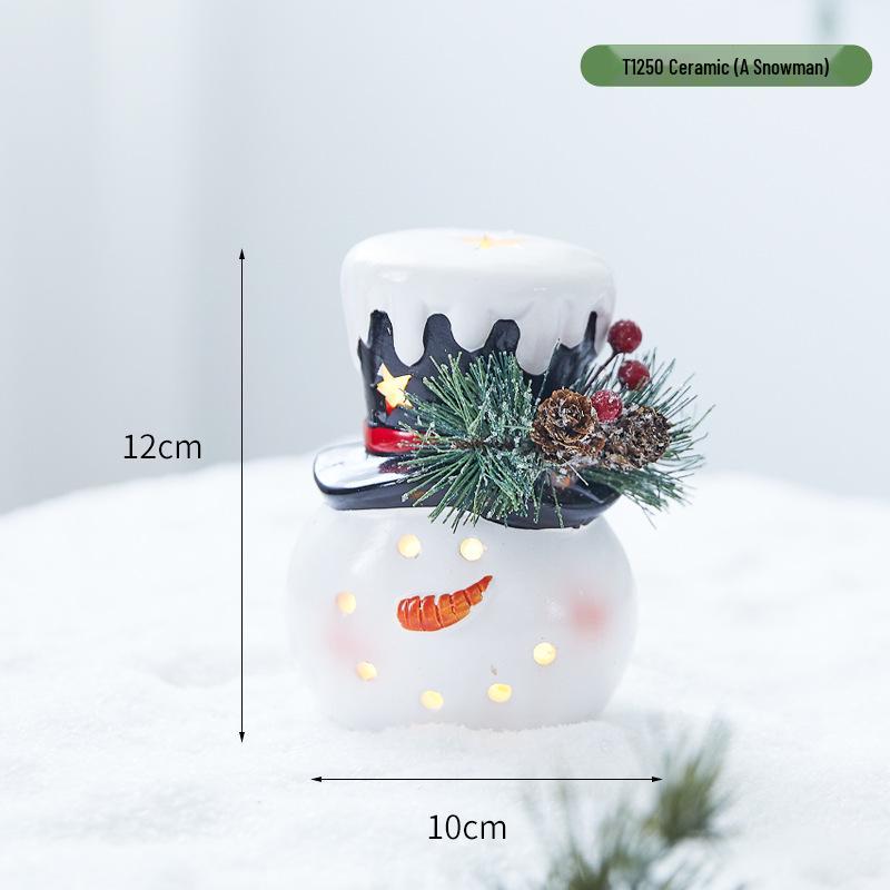 Christmas Ceramic Snowman Ornament – Small Gift Decoration Pendant