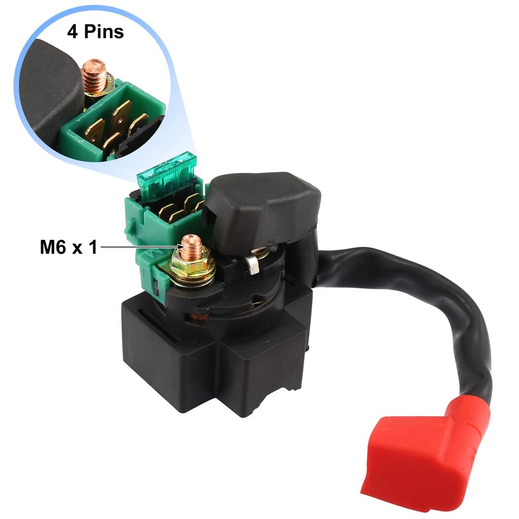 Motoforti Motorcycle Starter Solenoid Relay Replacement for Yamaha YBR125 Fits 2007-2009 4 Pin