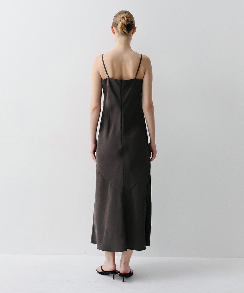 Ia Rayon Strap Dress (Charcoal)