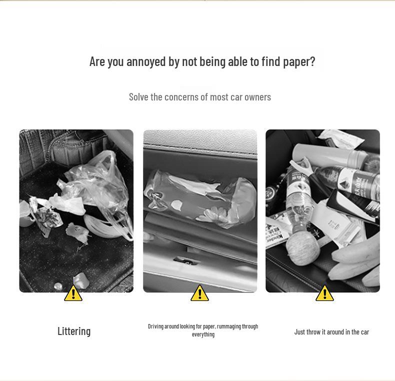 Cartoon Hanging Car Tissue Box - Cute Decorative Pull-out for Armrest