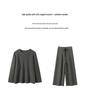 High-Waisted Ribbed Cashmere Pants - Warm and Elegant for Autumn/Winter
