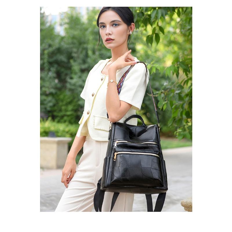 Soft Leather Capacity Casual Backpack