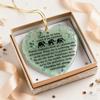 New Heart Shaped Sea Glass Friendship Ornament Christmas Inspirational Friendship Snowflake Ornament Christmas Gift
