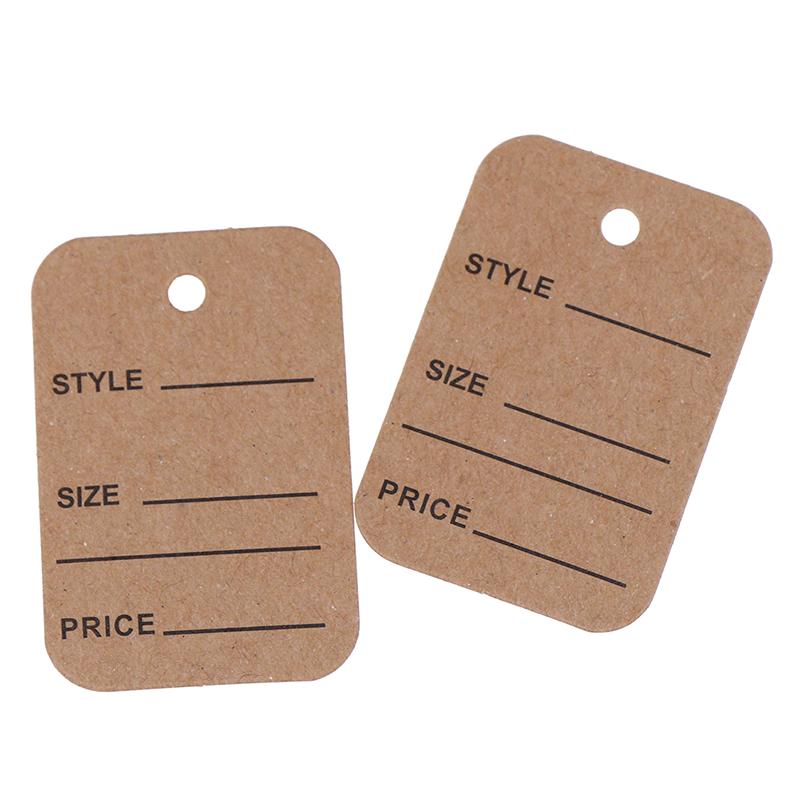 100Pcs Merchandise Display Price Tags Wedding Label Price Tags With String 20M
