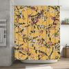 Yellow Bath Shower Curtain Flower Print Waterproof Home Decor Bathroom Accessories  3D Printed Fabric Blackout