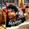 Individuell personalisierte Michael Jackson Print Decke, Heimdekoration, Schlafzimmer, Sofa, Camping, Couch, Geschenke für Geburtstag Weihnachten