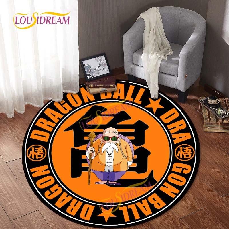 Kulatý kreslený japonský prvek domácí umění měkký protiskluzový koberec počítačová židle dětská herní podložka podlahová rohož dekorativní koberec