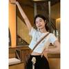 Small Man Shows High Navel White Short-sleeved T-shirt Women's Summer New Careful Machine Waist Top