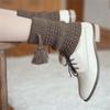 Elastic Winter Crochet Ankle Warmer Short Knitted Socks Tassel Boot Socks Leg Warmers