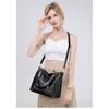 Vintage Leather Shoulder Crossbody Bag Tote Structured Leather Tote Bag with Adjustable Strap Women's Shoulder Bag for Daily Use