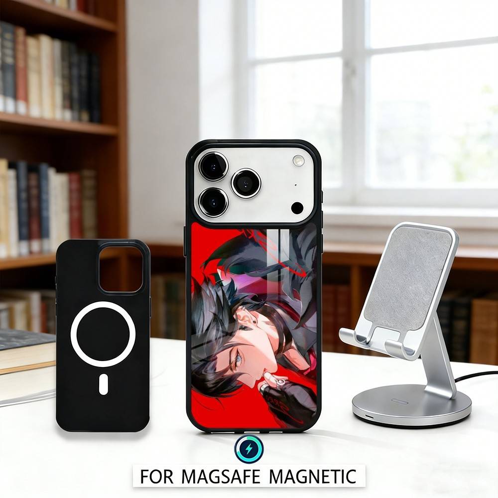 G-Genshin Impact W-Wriothesley Phone Case Magnetic For iPhone17 16 15 14 13 12 Pro Max For Magsafe Wireless Charging Cover