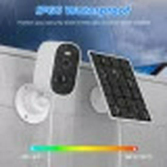 4MP Solar-Powered WiFi Outdoor Surveillance Camera with Night Vision and Baby Monitor Features