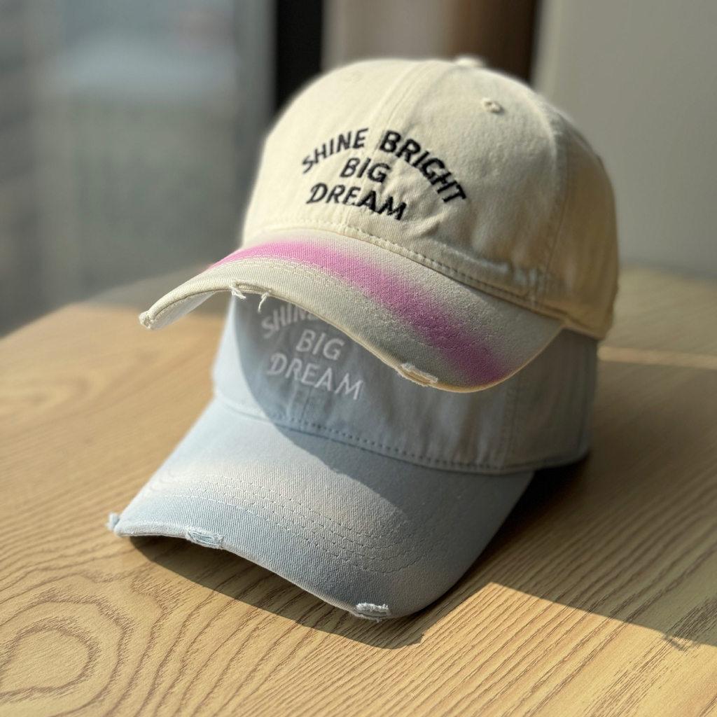Unisex Adjustable Cotton Baseball Cap With Letter Embroidery For Casual Daily Wear