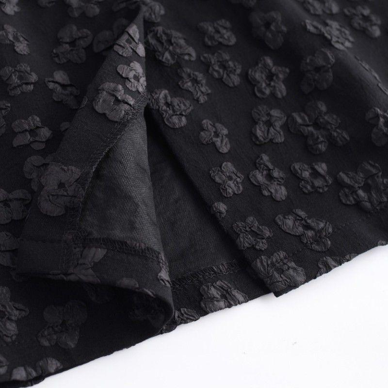 Žakárová boková sukně Dámská Jaro Podzim Střední délka 2025 Nová Sukně s vysokým pasem a rozparkem pro Jednokrokovou sukni