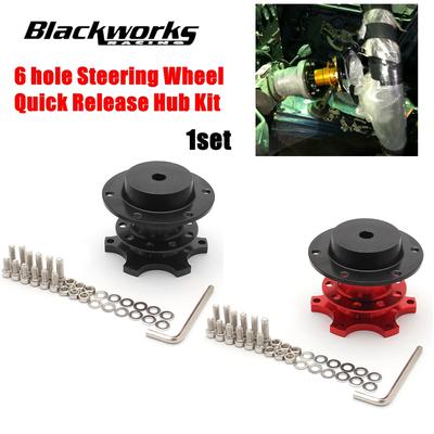 Aluminum Racing Steering Wheel Quick Release Hub Kit Wheel Hub Adapter For 6 Hole Steering Wheel Hub Universal 6 Colors