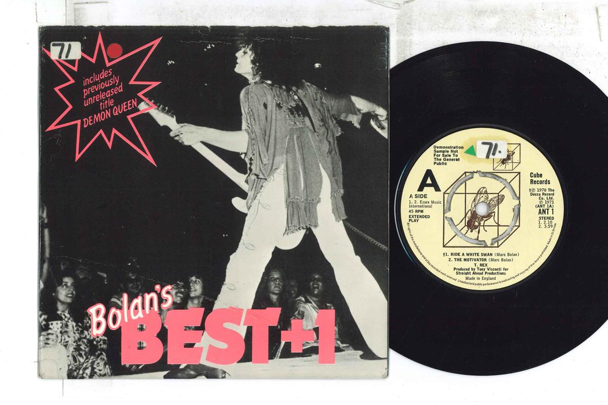 

7inch Record T REX Bolans Best 1 ANT1PROMO CUBE 1977 UK Rock Used