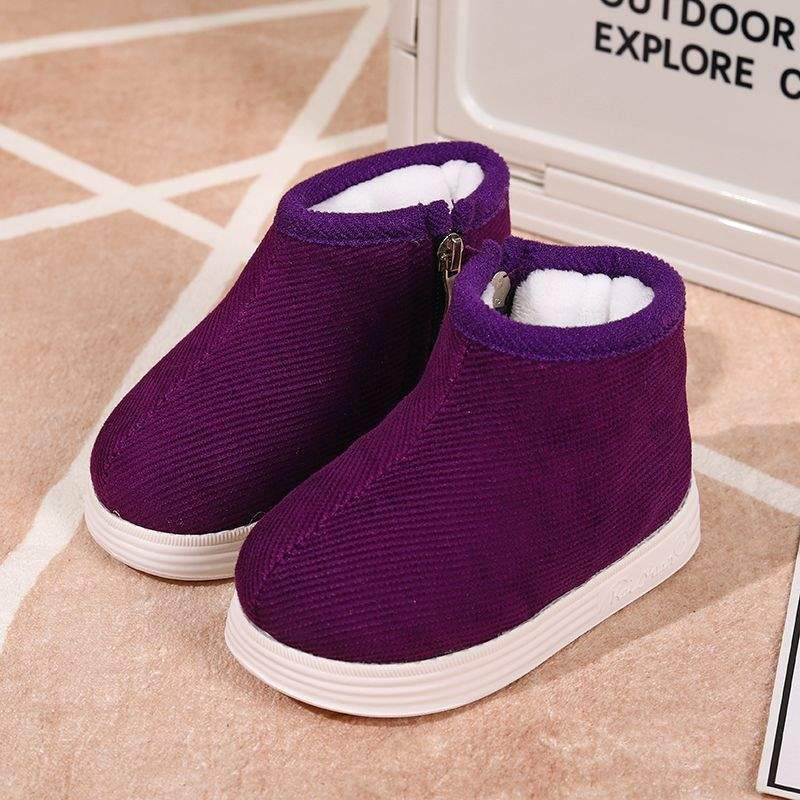

New children s snow boots winter thickened velvet warm old north non-slip wear-resistant children middle children older children cotton shoes It is recommended to shoot 2 yards larger