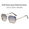Geometrische Polygon-Sonnenbrille Mit UV400-Schutz Für Sommerliche Outdoor-Mode