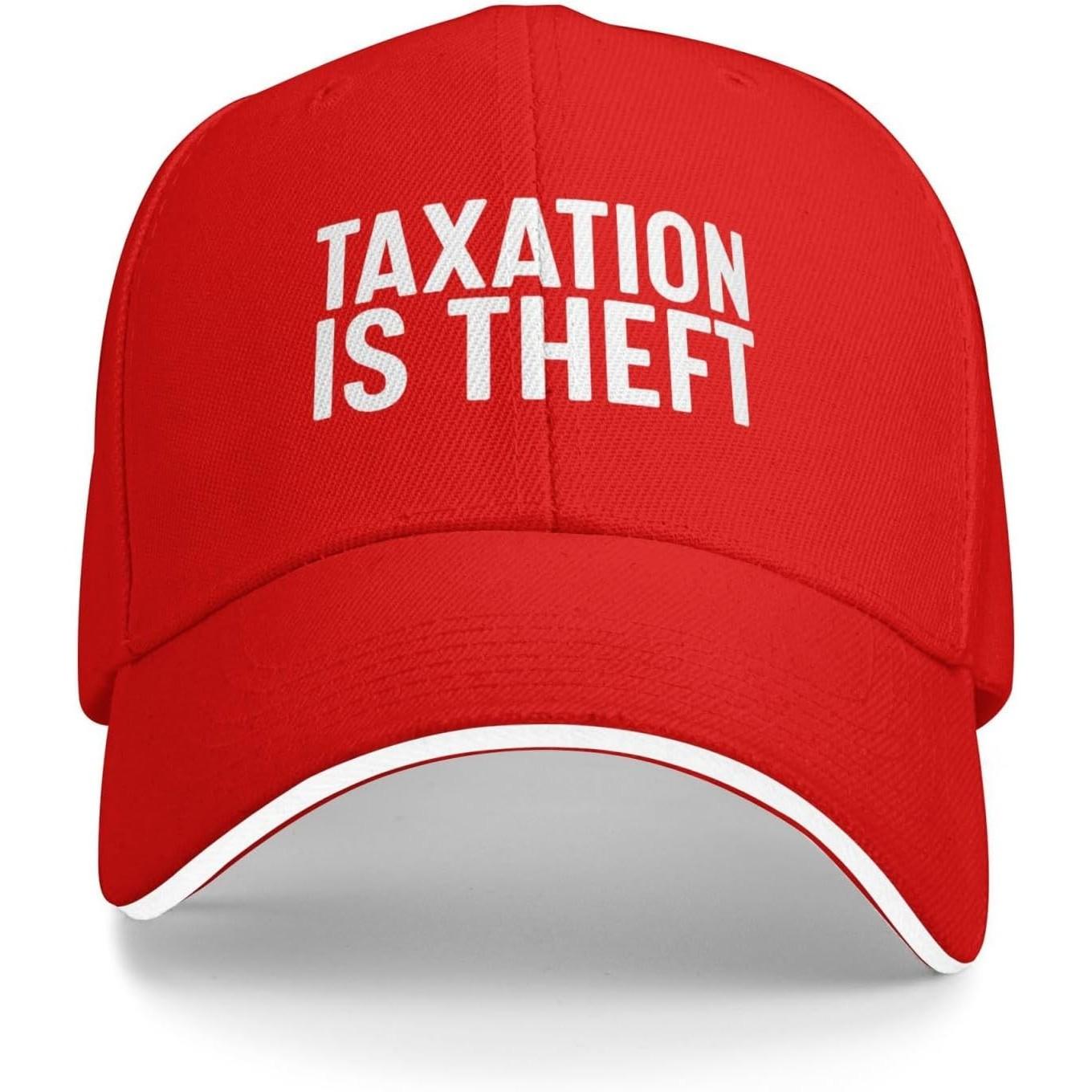 Taxation Is Theft Baseball Cap Polyester Casual Sun Protection Adjustable Unisex Hat Adjustable