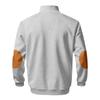 Autumn/Winter Men's Oversized Fashion Contrast-Colour Patchwork Half-Zip Fleece-Lined Oversized Stand-Up Collar Sweatshirt