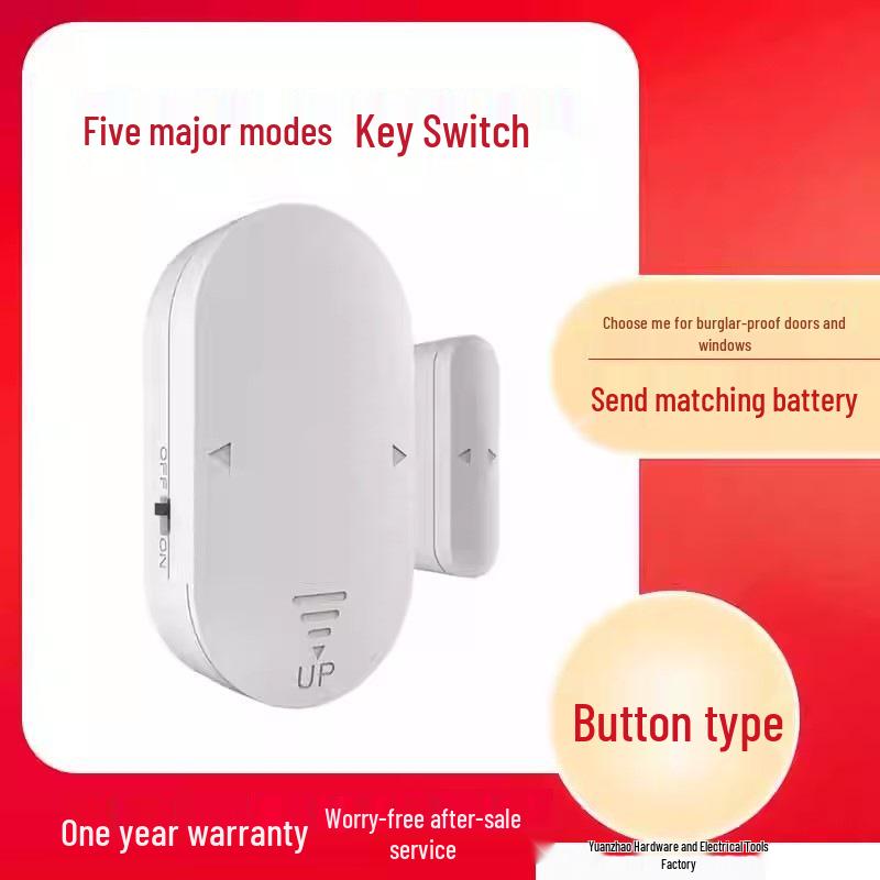 Магнитный контактный датчик сигнализации Double Lion: Домашний противокражный оповещатель для дверей и окон.