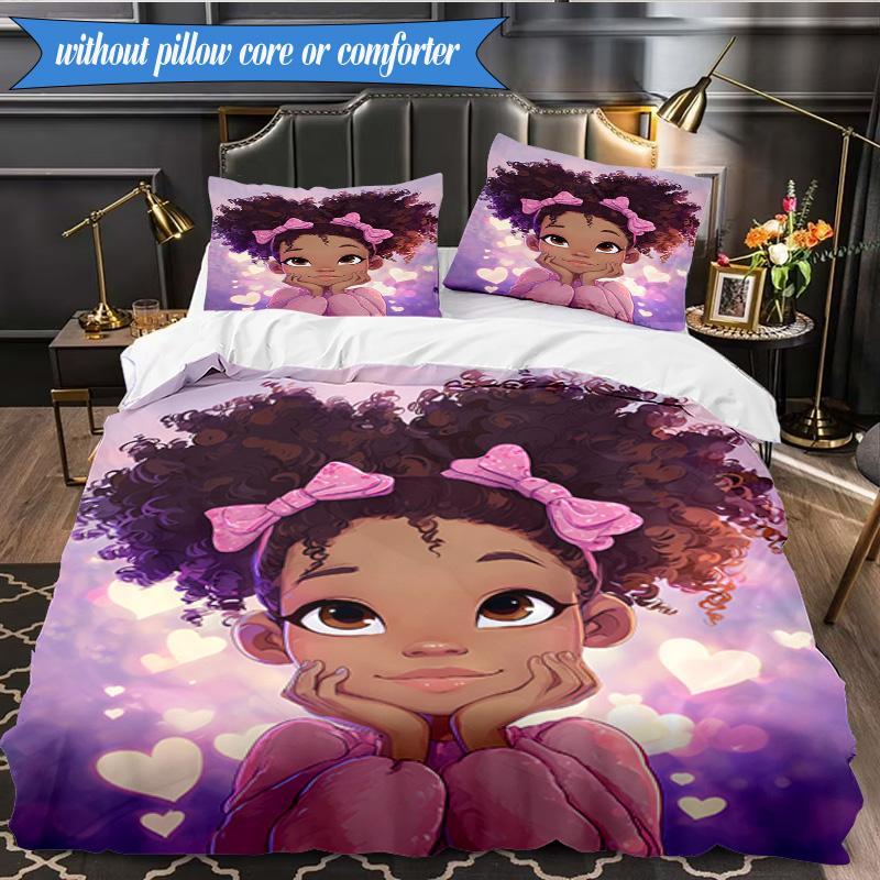 Black Princess Magic Celebration 3pcs K-pop music group Bedding set,Ideal for Bedroom, Dormitory,Including Duvet Cover And 2pcs Pillowcases,Fan gifts
